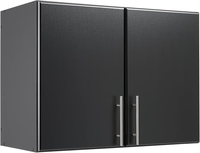 Prepac Elite 32 in. 2-Door Engineered Wood Stackable Wall Cabinet in Black - Image 9