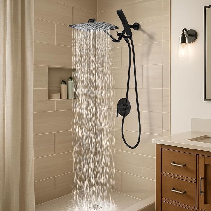 G-Promise All Metal 12 Inch Dual Square Shower Head - Image 7