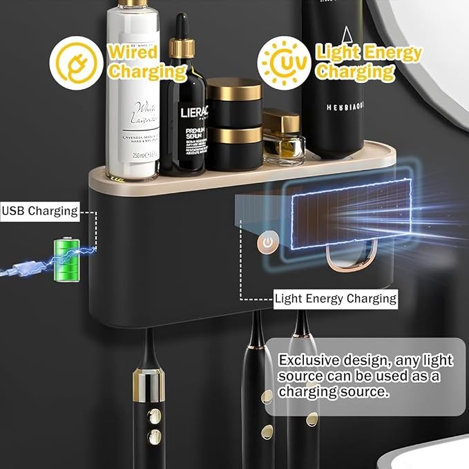 Toothbrush Holders for Bathrooms, Toothbrush Holder Wall Mounted - Image 4