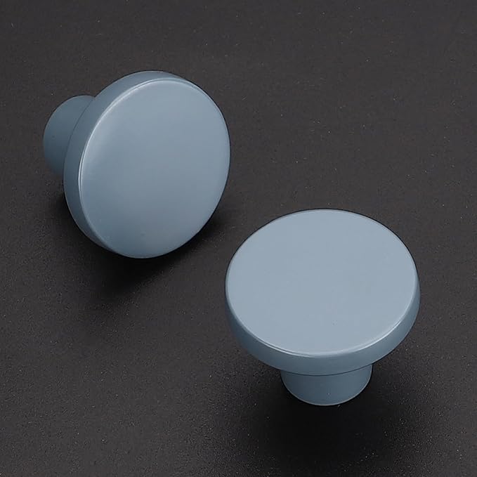 Ravinte 10 Pack Cabinet Knobs Light Blue Kitchen Cabinet Knobs Round Dresser - Image 2