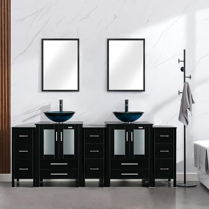 eclife 84" Modern Bathroom Vanity Sink Combo Freestanding Cabinet by eclife
