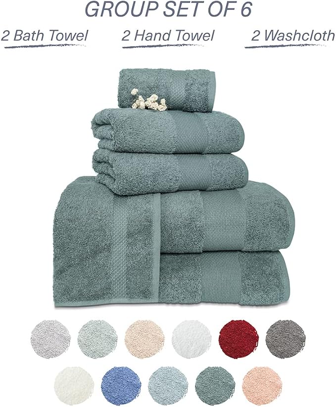 Hencely 6-Piece Bath Towel Set - Image 4