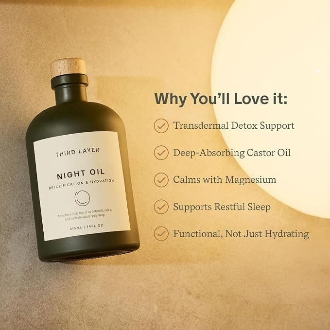 Night Oil – 100% Organic Cold-Pressed, Hexane-Free, Extra Virgin Castor Oil - Image 2