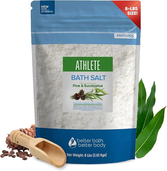 Athlete Bath Salt 128 Ounces Epsom Salt by BetterBathBetterBody