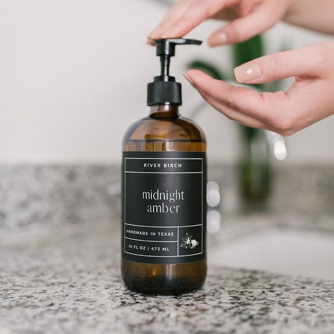 River Birch Midnight Amber Scented Natural Hand Soap - Image 3