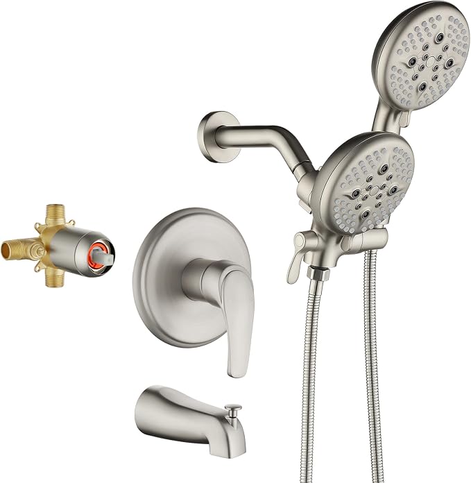 L829-2 Brushed Nickel Shower Faucet Set by SHAMANDA