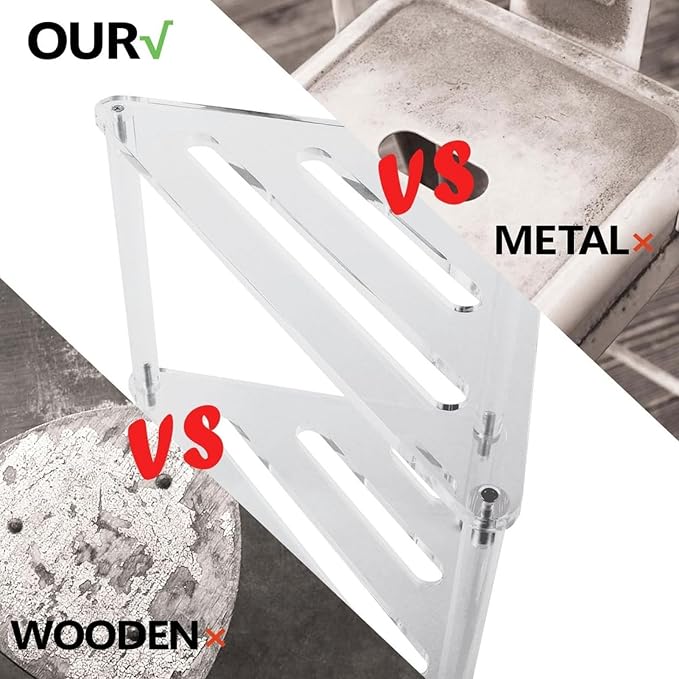 Corner Shower Caddy, 2 Tier Acrylic Bathroom Corner Shelf Clear Standing Shower - Image 6