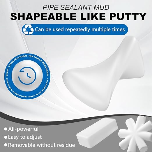 6 Pcs Waterproof Sealant Mastic, 2025 Upgrade White Seal Putty Waterproof Duct - Image 2