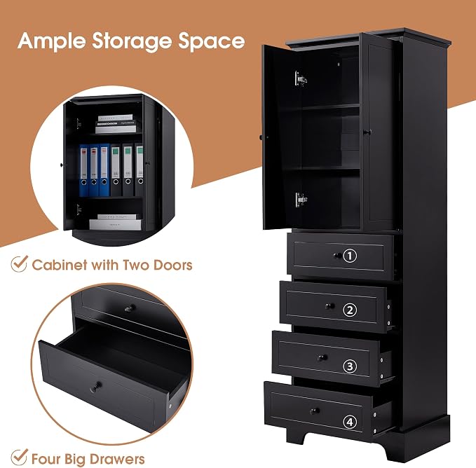 Tall Narrow Storage Cabinet - Image 6
