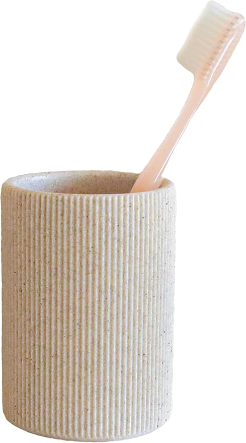 Small Sand Beige Toothbrush Holder by LUNESTELLA