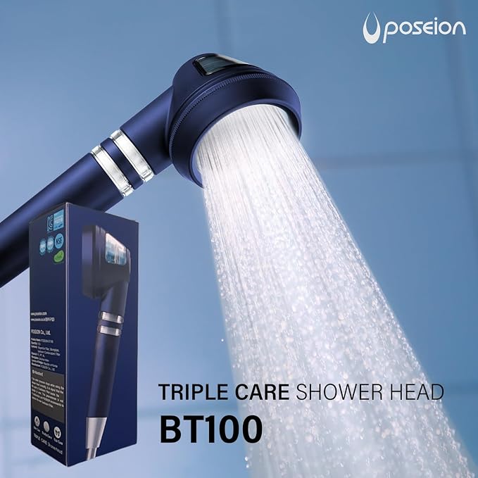 POSEION BT100 DB Filtered Shower Head – Handheld, High Pressure, Magnetized - Image 8