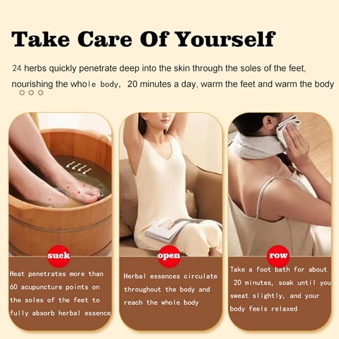 30 Pack Herbal Foot Soak Bags -Natural Ginger Mugwort Foot Detox Soak, Body - Image 4