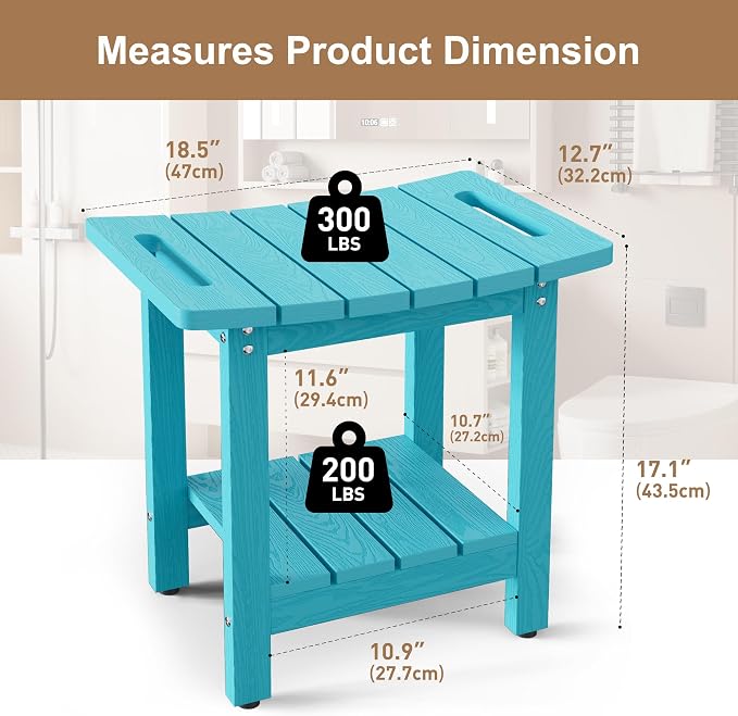 HIPS Shower Benches for Inside Shower, Shower Stool - Image 2