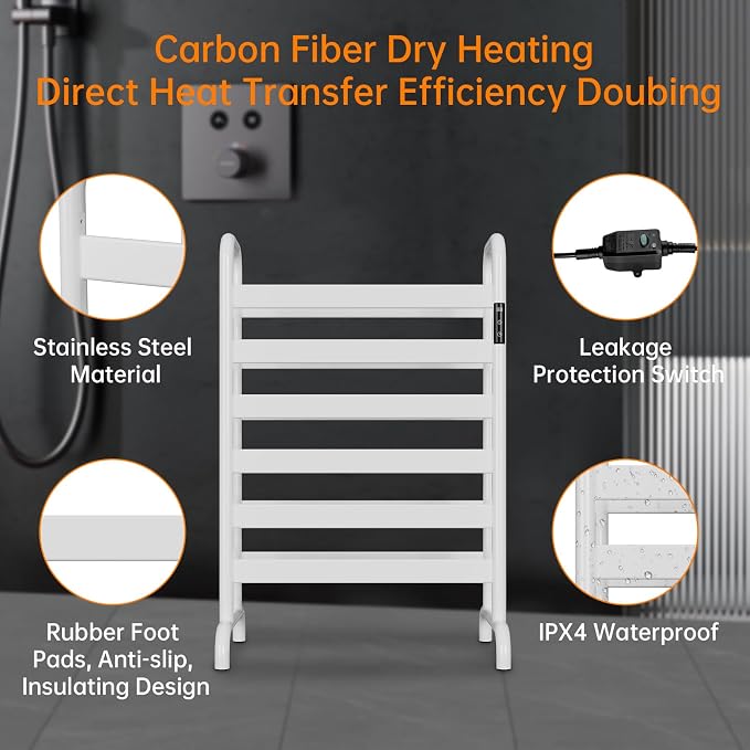 Towel Warmer Rack, Electric Heated Towel Rack - Image 7