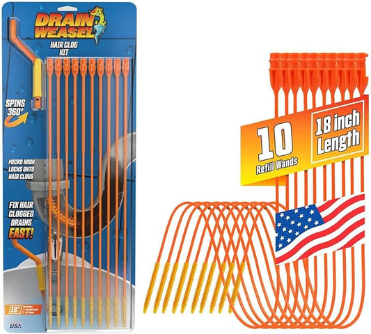 FlexiSnake Drain Weasel Sink Snake Hair Clog Remover Tool, Bathtub Drain Cleaner by FlexiSnakeInc