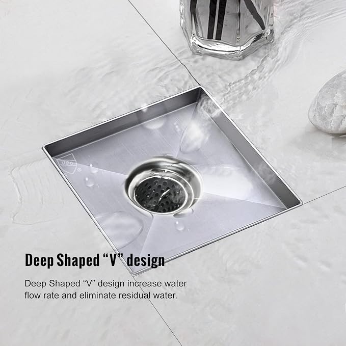 Square Shower Drain, Shower Drain 4 inch - Image 6