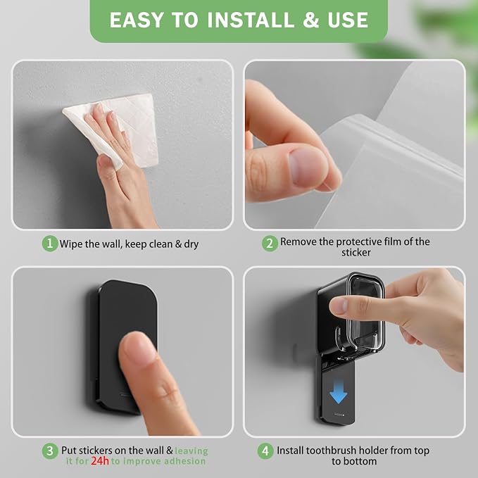 2-Pack Innovative Single Slot Toothbrush Holders - Image 7