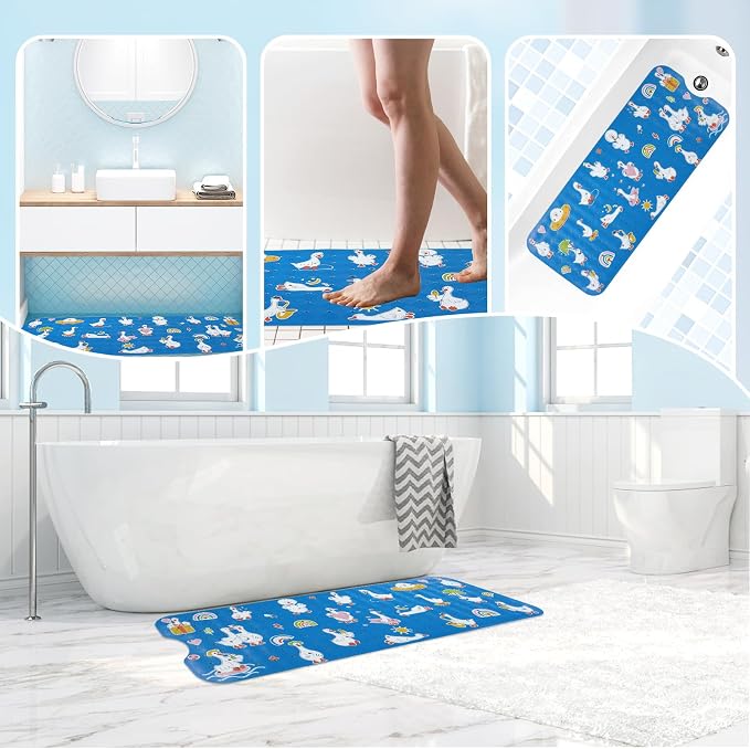 Baby Bath Mat for Tub Non Slip Kids Bathtub Mat Extra Long 40X16 Inch Toddler - Image 5