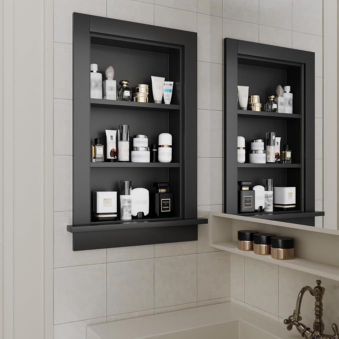 Wood Recessed Wall Niche, Wooden Medicine Cabinet - Image 2