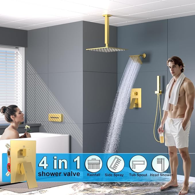 ENGA Shower System with Tub Spout, Bathtub Shower Faucet Combo Set - Image 2