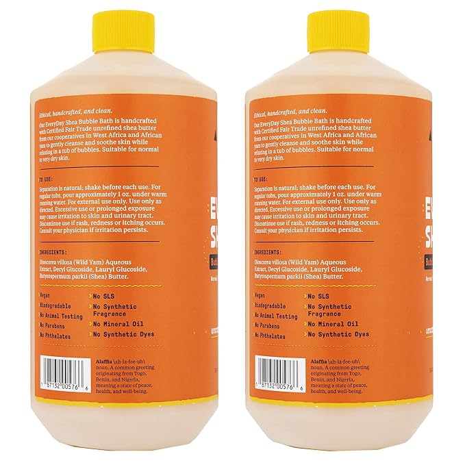 Alaffia Everyday Shea Bubble Bath, Soothe & Moisturize Skin, Made - Image 2