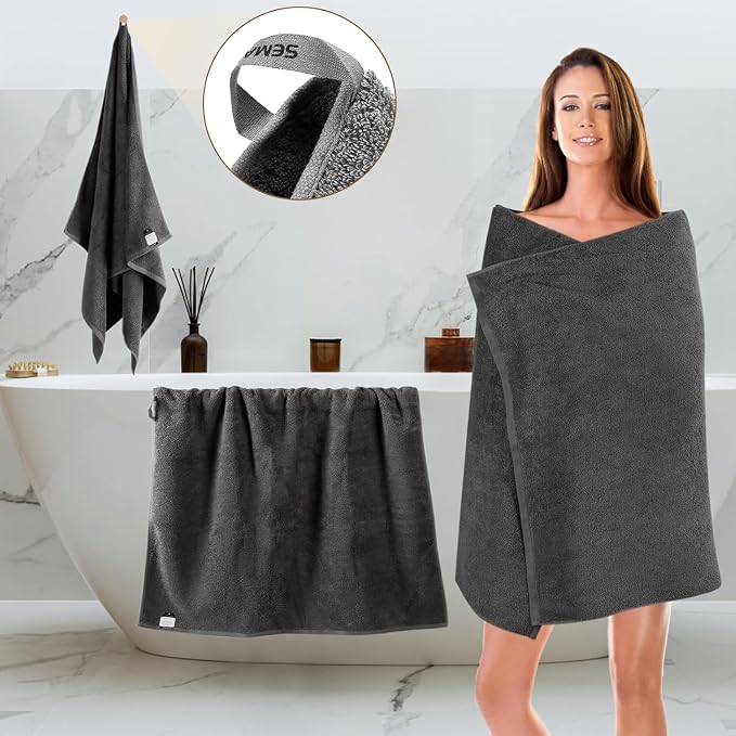 SEMAXE 4-Pack Luxury Bath Towels - Image 2