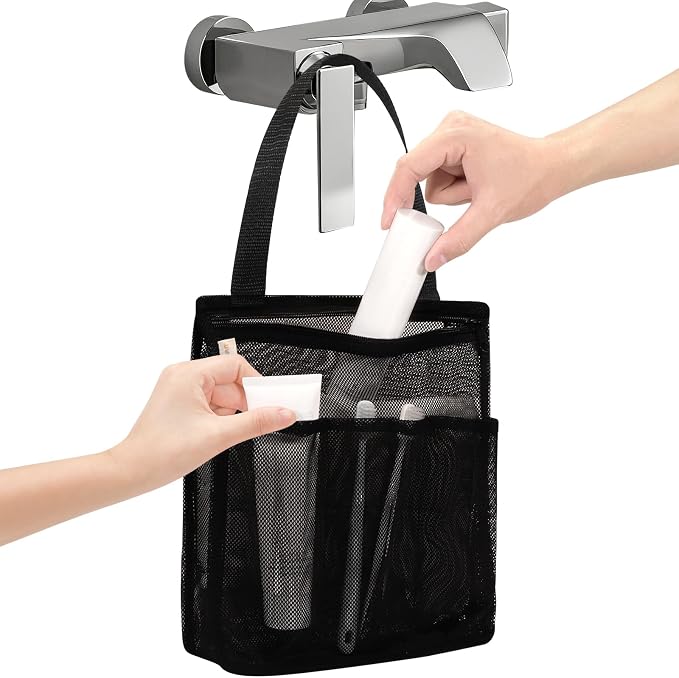 Portable Mesh Shower Caddy, Gym Travel Camp Dorm Room Essentials by famichan