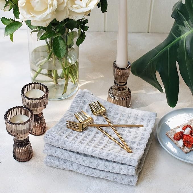 sea me at home Waffle Washcloths Set, 100% Turkish Cotton - Image 4