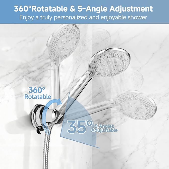 Suction Shower Head Holder，Removable Wall-Mount Handheld Shower Holder - Image 5