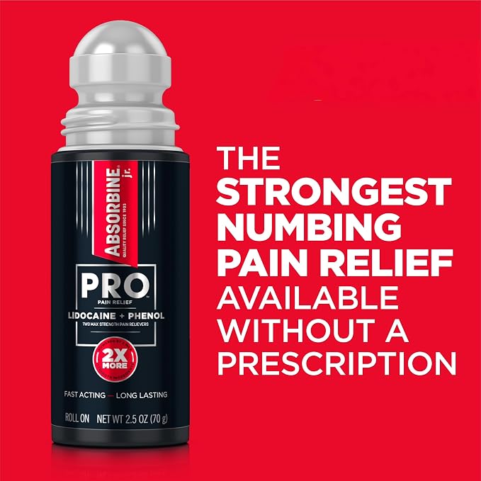ABSORBINE JR. Pro Maximum-Strength Lidocaine Roll-On, Fast-Acting Nerve - Image 2