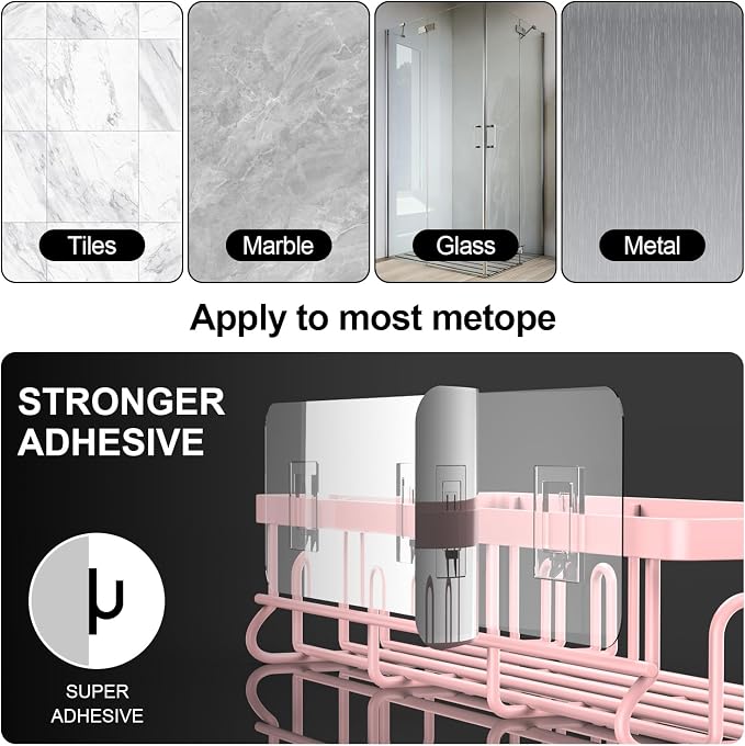 2025 New Adhesive Shower Caddy, Shower Shelves - Image 7