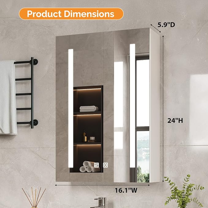 VINGLI 16Inch Medicine Cabinet - Image 2