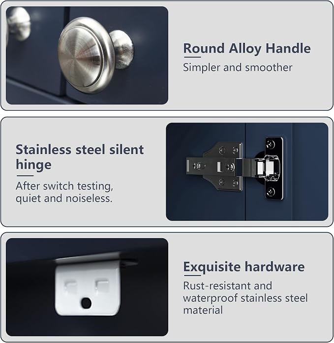 Bathroom Wall Cabinet, Wall Mounted - Image 4