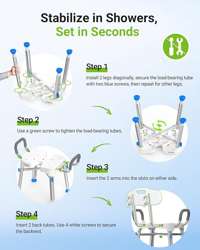Ergonomic H-Shaped Shower Chair - Image 4