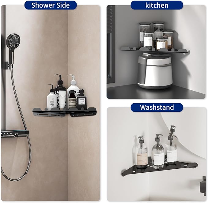 2 Pack Corner Shower Shelf, Heavy Duty Shower Caddy Organizer - Image 9