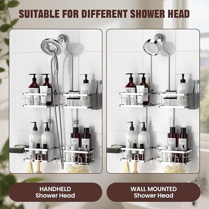 REINHARDT Adjustable Shower Caddy Hanging Rustproof Shower Caddy - Image 4