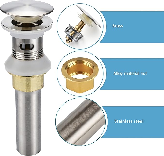 Bathroom Sink Drain, 5 Pack Drain Stopper Bathroom Sink - Image 2