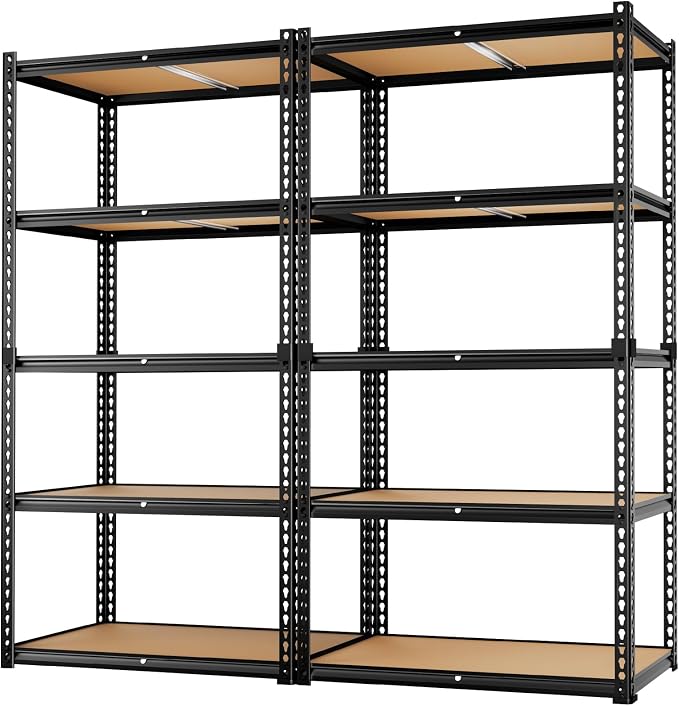 LEVELEVE 5-Tier Heavy Duty Storage Shelving Unit, 2000 lbs Capacity, Adjustable by Enjoyyourlife