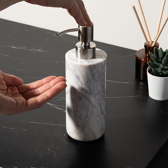Cork & Mill Marble Bathroom Accessories Set, Complete 3 Piece Set - Image 4