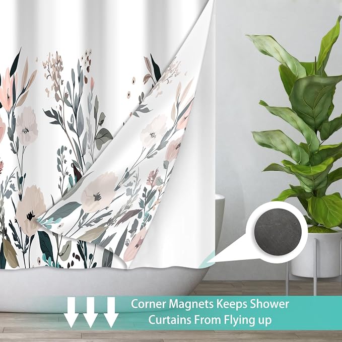 No Hook Shower Curtain Set - Image 2