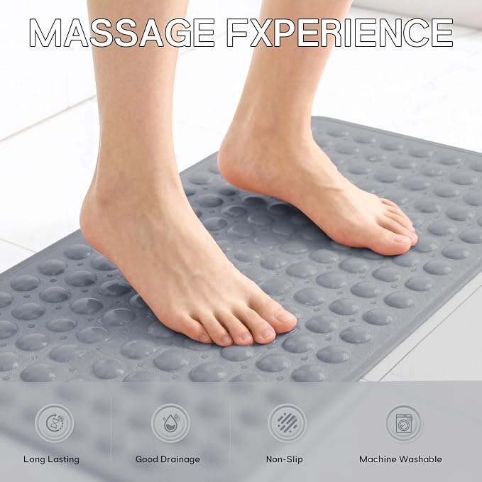 Anti-Slip Bathtub Shower mat, 27.5×14.5（Approximately 70×37cm） inch Soft - Image 5