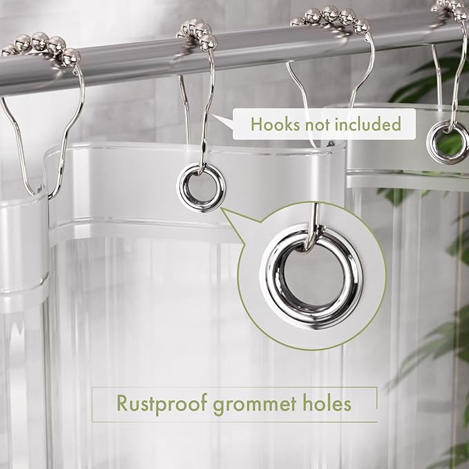 AmazerBath Camper Shower Curtain Liner 60x64, Waterproof Plastic Shower Liner - Image 4