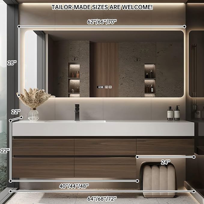 Bathroom Vanities Set, Floating Bathroom Vanity - Image 2