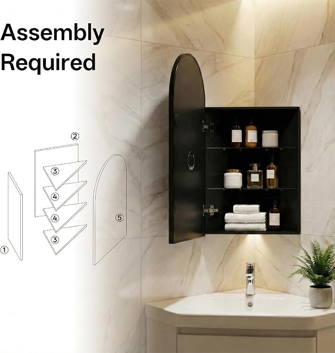 LED Corner Medicine Cabinet - Image 6