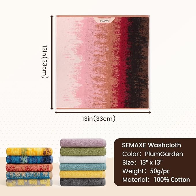 SEMAXE 100% Cotton Washcloths for Bathroom - Image 2