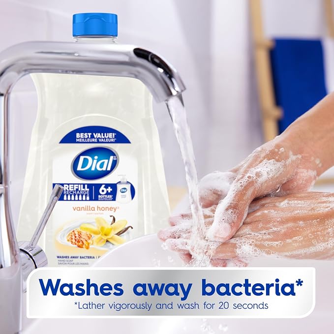 Dial Liquid Hand Soap, Vanilla Honey Scent, 52 Fl Oz Hand Soap Refill, - Image 3