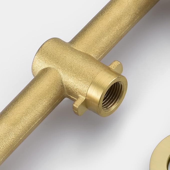 SUMERAIN Tub Faucet Wall Mount Tub Filler High Flow Bathtub Faucet Brushed Gold - Image 5