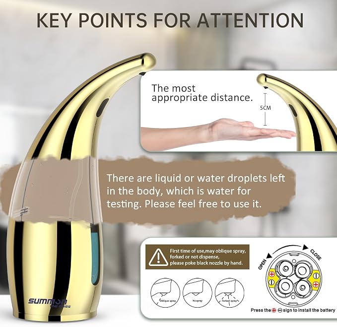 Automatic Liquid Soap Dispenser, 300ML Touchless 4 Gear Adjustable, Countertop - Image 3