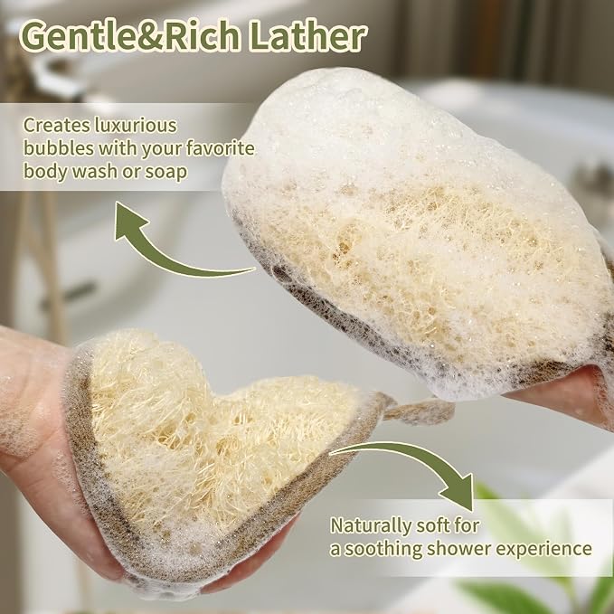 Natural Loofah with Handle, Back Scrubber - Image 4
