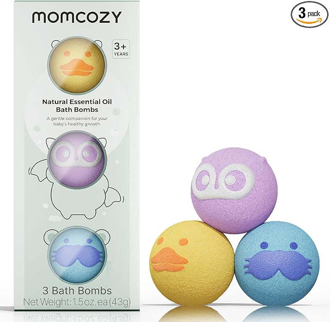 Momcozy Natural&Organic Essential Oil Bath Bombs, Bath Bombs Gift Set by Momcozy